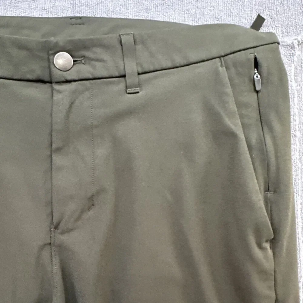 Lululemon Pants Mens 32x27 Dark Olive Green Commission‎ Pant Slim Warpstreme